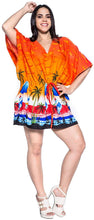 Load image into Gallery viewer, LA LEELA Cover up Beach Bikini Swimwear Swimsuit Kaftan Dress Women Printed