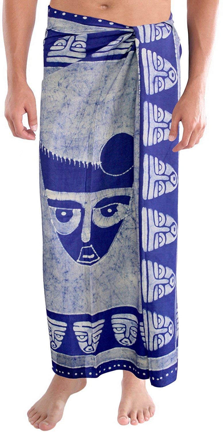 LA LEELA Beach Towel Swim Batik Beach Wear Mens Sarong Pareo Cover ups Wrap Bathing Suit