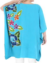 Load image into Gallery viewer, La Leela Beachwear Plus Size Lounger Light tunic Tops Bikini Cover ups Black