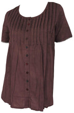 Load image into Gallery viewer, LA LEELA Everyday Essentials Women&#39;s Hawaiian Embroidery Cover up Solid Plain Cover up