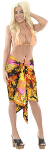 LA LEELA Mini Sarong Women Beachwear Bikini Cover up Swimwear Wrap Printed8