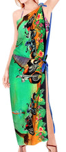 Load image into Gallery viewer, LA LEELA Women Bikini Cover up Wrap Dress Swimwear Sarong Digital Plus Size