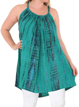 Load image into Gallery viewer, Women&#39;s Designer Tunic Beachwear Loose Fit Plus Size Casual Top Green 14 - 18W