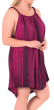 Load image into Gallery viewer, Rayon Swimwear Tie Dye Casual Short Beach Dress Evening Caftan Cover up Purple
