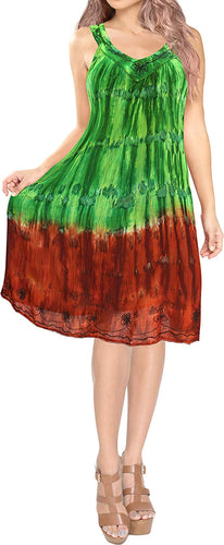 LA LEELA Everyday Essentials Caftan Tunic Tank Summer Beach Dress Swim Cover Up AP