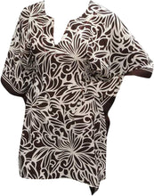 Load image into Gallery viewer, la-leela-soft-fabric-printed-cruise-cardigan-cover-up-osfm-8-14-m-l-brown_2241