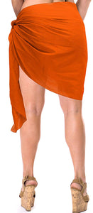 LA LEELA Womens Plus Size Sarong Swimsuit Cover Up Beach Wrap Skirt Sarong Wraps for Women Short Half Mini E