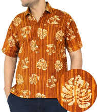 Load image into Gallery viewer, la-leela-shirt-casual-button-down-short-sleeve-beach-shirt-men-embroidered-8