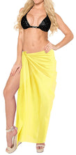 Load image into Gallery viewer, la-leela-womens-beach-bikini-cover-up-wrap-bathing-suit-sarong-solid-5-one-size