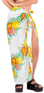 LA LEELA Beachwear Bikini Cover up Bathing Suit Wrap Pareo Women 24 ONE Size