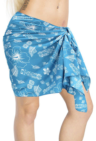 LA LEELA Swimsuit Cover-Up Sarong Beach Wrap Skirt Hawaiian