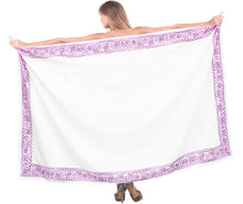 Load image into Gallery viewer, la-leela-rayon-swimwear-aloha-wrap-women-beach-sarong-solid-72x42-white_5937