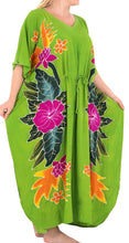 Load image into Gallery viewer, Women&#39;s Beachwear Sleeveless Rayon Evening Casual Caftan Loose Cover up Green