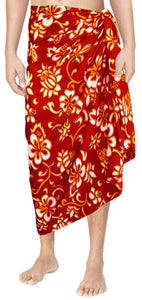 LA LEELA Beach Wear Mens Sarong Pareo Wrap Cover ups Bathing Suit Resort Towel Swimming