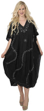 Load image into Gallery viewer, LA LEELA Cotton Batik 1 Women&#39;s Kaftan Nightgown Beachwear Cover up Style Dress