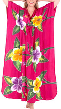 Load image into Gallery viewer, Women&#39;s Beachwear Swimwear Rayon Cover ups Aloha Swimsuit Caftans Multi Pink