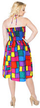 Load image into Gallery viewer, la-leela-likre-stretchy-casual-halter-smocked-partywear-short-tube-dress-maxi