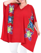 Load image into Gallery viewer, Women&#39;s Kimono Designer Tunic Beachwear Plus Size Loose Fit Casual Red 14 - 18
