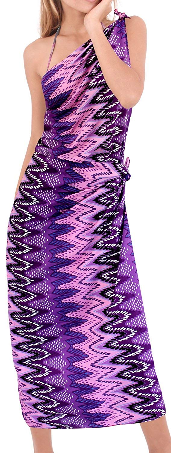 LA LEELA Women Beachwear Bikini Wrap Cover up Swimwear Bathing Suit 16 ONE Size
