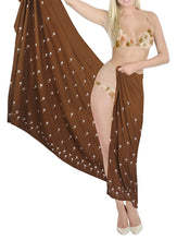 Load image into Gallery viewer, la-leela-women-beachwear-bikini-wrap-cover-up-swimwear-solid-25-plus-size