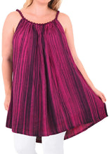 Load image into Gallery viewer, Rayon Loose Hand Tie Dye Casual Short Beach Top Evening Caftan Purple 14 - 18W