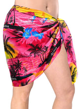 Load image into Gallery viewer, LA LEELA Mini Sarong Women Beachwear Bikini Cover up Swimwear Wrap Printed8