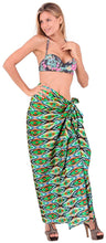 Load image into Gallery viewer, LA LEELA Beachwear Bikini Cover up Bathing Suit Wrap Pareo Women 18 ONE Size