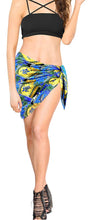 Load image into Gallery viewer, LA LEELA Women Beachwear Bikini Cover up Wrap Pareo Dress Swimwear Mini Sarong 2