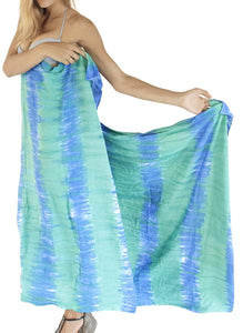 LA LEELA Womens Beach Swimsuit Cover Up Sarong Swimwear Cover-Up Wrap Skirt Plus Size Large Maxi GB