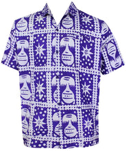 Load image into Gallery viewer, LA LEELA Shirt Casual Button Down Short Sleeve Beach Shirt Men Pocket Batik 24