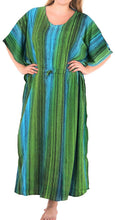 Load image into Gallery viewer, Women&#39;s Tie Dye Beachwear Swimwear Rayon Swimsuit Caftan Multi Cover ups Green