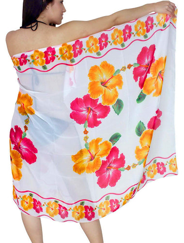 LA LEELA Beachwear Bikini Cover up Bathing Suit Wrap Pareo Women 11 ONE Size