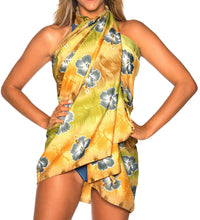Load image into Gallery viewer, la-leela-soft-light-swimsuit-bathing-beach-sarong-printed-72x42-green_5568