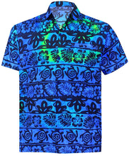 Load image into Gallery viewer, LA LEELA Shirt Casual Button Down Short Sleeve Beach Shirt Men Aloha Pocket 14