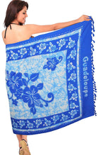 Load image into Gallery viewer, la-leela-soft-light-beach-women-wrap-sarong-printed-72x42-bright-blue_6252