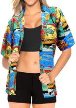 Load image into Gallery viewer, top-women-hawaiian-shirt-beach-blouses-tank-casual-aloha-boho-holiday-loose-fit