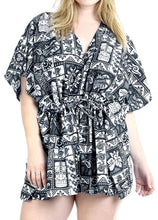 Load image into Gallery viewer, la-leela-womens-bikini-cover-up-dress-swim-beach-wear-caftan-swimsuit-printed