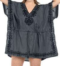 Load image into Gallery viewer, la-leela-bikini-coverup-dress-swim-beach-wear-caftan-swimsuit-women-embroidered