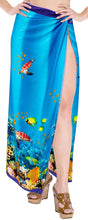Load image into Gallery viewer, LA LEELA Women Beachwear Bikini Cover up Wrap Dress Swimwear Sarong 17 ONE Size