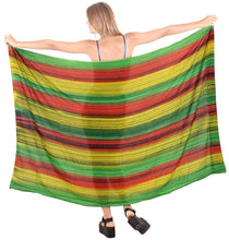 Cargar imagen en el visor de la galería, LA LEELA Swimsuit Cover-Up Sarong Beach Wrap Skirt Hawaiian Sarongs for Women Plus Size Large Maxi FI