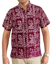 Load image into Gallery viewer, la-leela-shirt-casual-button-down-short-sleeve-beach-shirt-men-pocket-batik-27