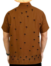 Load image into Gallery viewer, LA LEELA Shirt Casual Button Down Short Sleeve Beach Shirt Men Embroidered 189