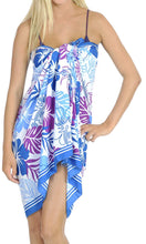 Load image into Gallery viewer, la-leela-soft-light-scarf-dress-bikini-wrap-sarong-printed-72x42-purple_5616