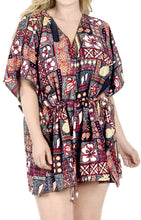 Load image into Gallery viewer, la-leela-womens-bikini-cover-up-dress-swim-beach-wear-caftan-swimsuit-printed