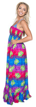 Load image into Gallery viewer, la-leela-3-in-1-vintage-floral-halter-neck-dress-long-maxi-beach-skirt-women