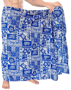LA LEELA Beach Wear Mens Sarong Pareo Wrap Cover upss Bathing Suit Beach Towel Swimming