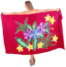 Cargar imagen en el visor de la galería, LA LEELA Swimsuit Cover-Up Sarong Beach Wrap Skirt Hawaiian Sarongs for Women Plus Size Large Maxi EJ