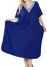 Load image into Gallery viewer, Long Kimono Loose Beach Swimwear Swimsuit Bikini Cover up Caftan Maxi Dress L-5X