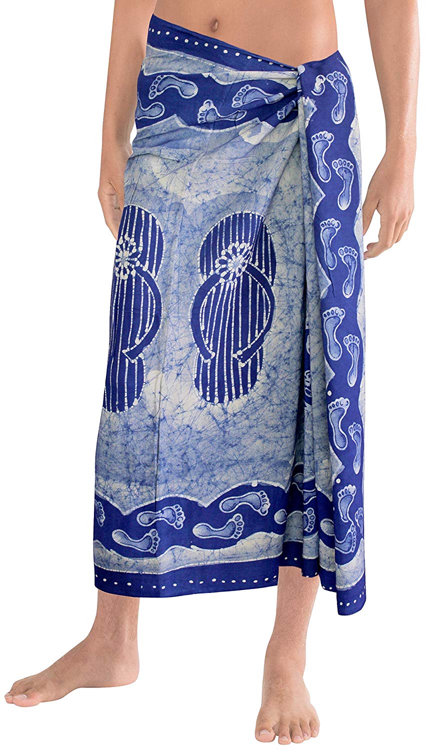 LA LEELA Beach Towel Swim Beach Wear Mens Sarong Pareo Wrap Cover ups Bathing Suit Batik