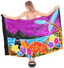Load image into Gallery viewer, LA LEELA Womens Beach Swimsuit Cover Up Sarong Swimwear Cover-Up Wrap Skirt Plus Size Large Maxi FK
